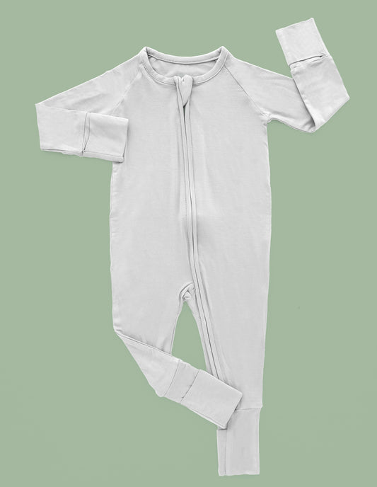 Zip Romper with Fold Over Feet