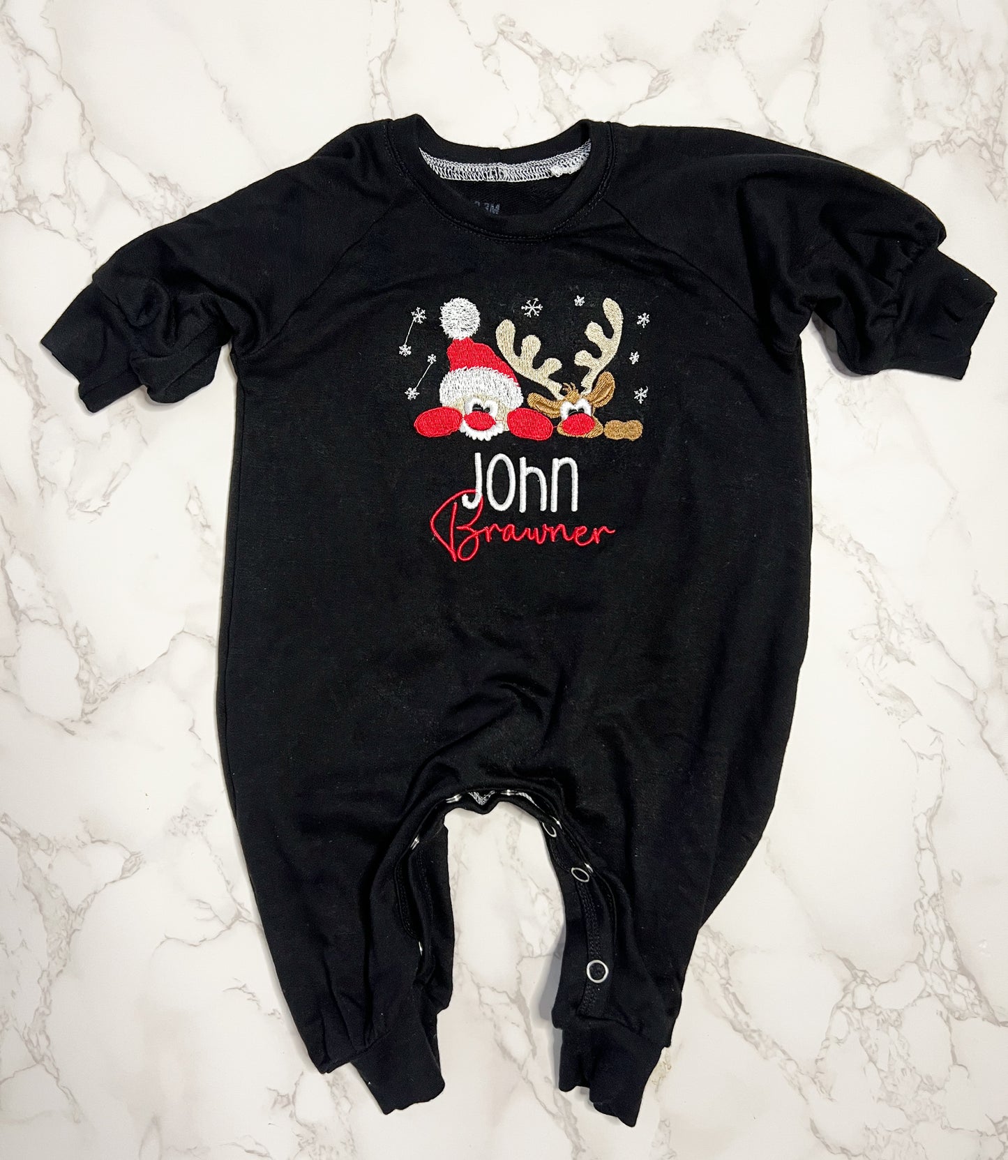 Oversized Santa & Rudolf Romper